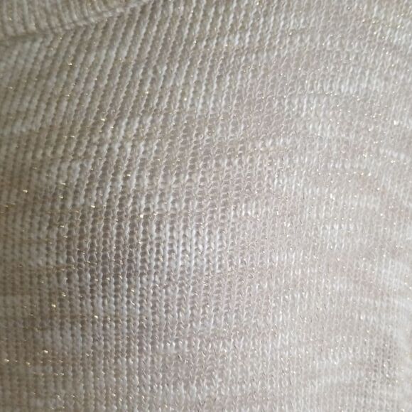 Foxbait Ivory/Gold Sweater w/ Back Closure, S/M - Picture 2 of 6